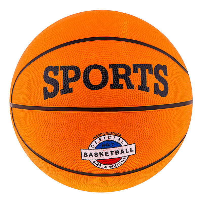 Мяч баскетбольный №7 резиновый, оранжевый Sport, Molltern. Скидка от 50 шт.