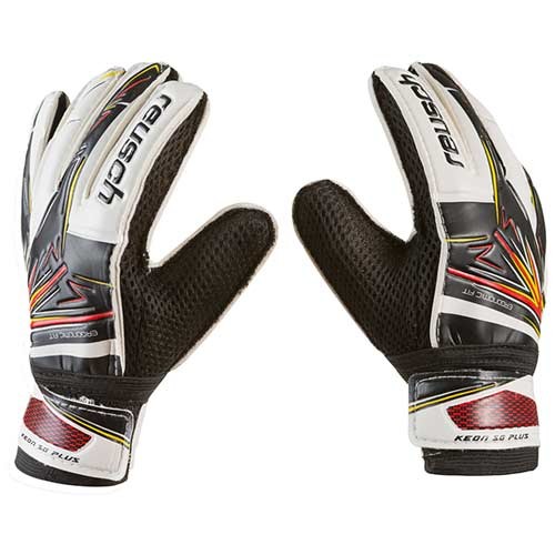 Вратарские перчатки Latex Foam REUSCH, черно-белый, размеры 5, 6, 7, 8, 9.