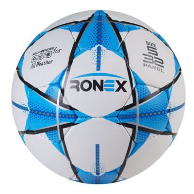 Мяч футбольный Grippy Ronex FN1, голубой. Скидка от 50 шт.