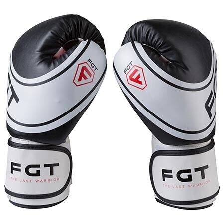 Боксерські рукавички FGT 2177, Flex, 8oz, 10oz, 12oz, чорний/білий