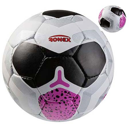 Мяч футбольный Grippy Ronex NK, черный/розовый. Скидка от 50 шт.