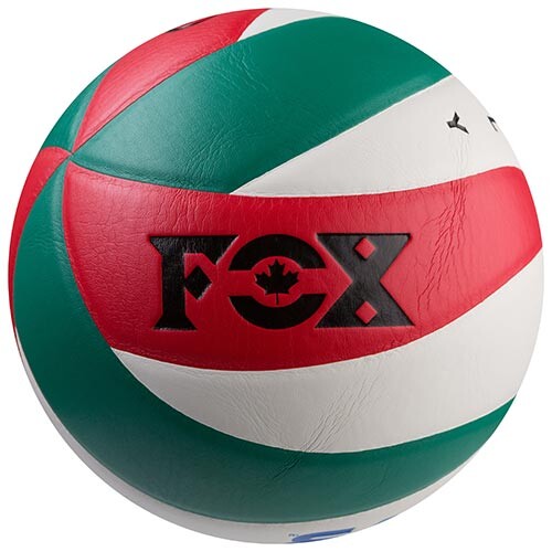 Мяч волейбольный FOX бело/красный/зеленый. Скидка на ящик.