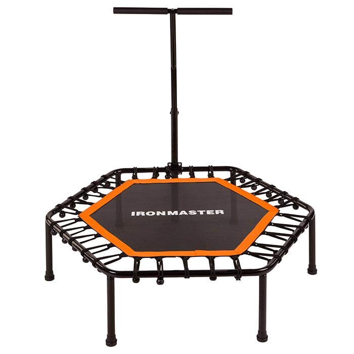 Фитнес батут с ручкой, 40"(101см) IronMaster, черный.