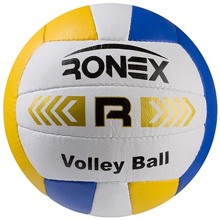 Мяч волейбольный Ronex Orignal Grippy "R" желтый/белый/синий. Скидка на ящик.