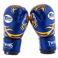 Боксерські рукавички Twins, PVC, 4oz,6oz,8oz,10oz,12oz, синій.