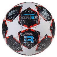 М'яч футбольний Grippy Ronex AD/F5, чорний/червоний. Знижка від 50 шт.