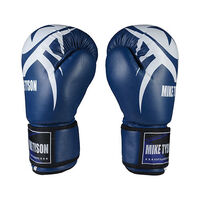Боксерські рукавички Mike Tyson, PVC, 8oz, 10oz, 12oz, синій.