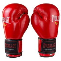 Боксерські рукавички Ever 3Strap, шкіра, 8oz, червоний.