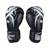 Боксерські рукавички Mike Tyson, PVC, 8oz, 10oz, 12oz, 14oz, чорний.