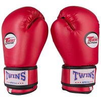 Боксерські рукавички Twins (aiba mod), FLEX, 8oz, 10oz, 12oz, червоний.